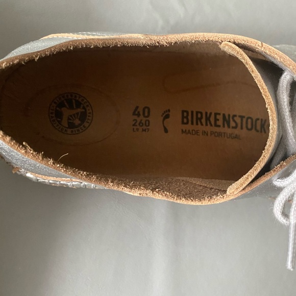 Birkenstock Gary Shoes Mules Clogs size 40 Birkenstocks grey silver 9 9.5 - Picture 6 of 10
